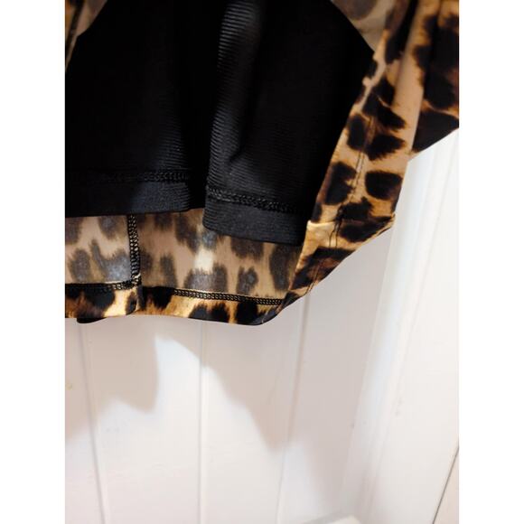 Jennifer Lopez Leopard Print Twist V Neck Stretchy Dress Size XL Cocktail NWT! - Picture 10 of 12